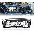 MATMACRO Mesh Grille Compatible For Toyota Tacoma front grill with 3 LED Lights 2005 2006 2007 2008 2009 2010 2011