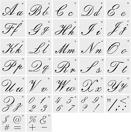 Vitasemcepli Lot De 32 Grands Pochoirs En Formes De Lettres Chiffres Et Symboles Reutilisables Pour Scrapbooking Dessin Graffiti Decoration Murale Cadeau Pour Etudiants Et Enfants Amazon Fr Cuisine Maison
