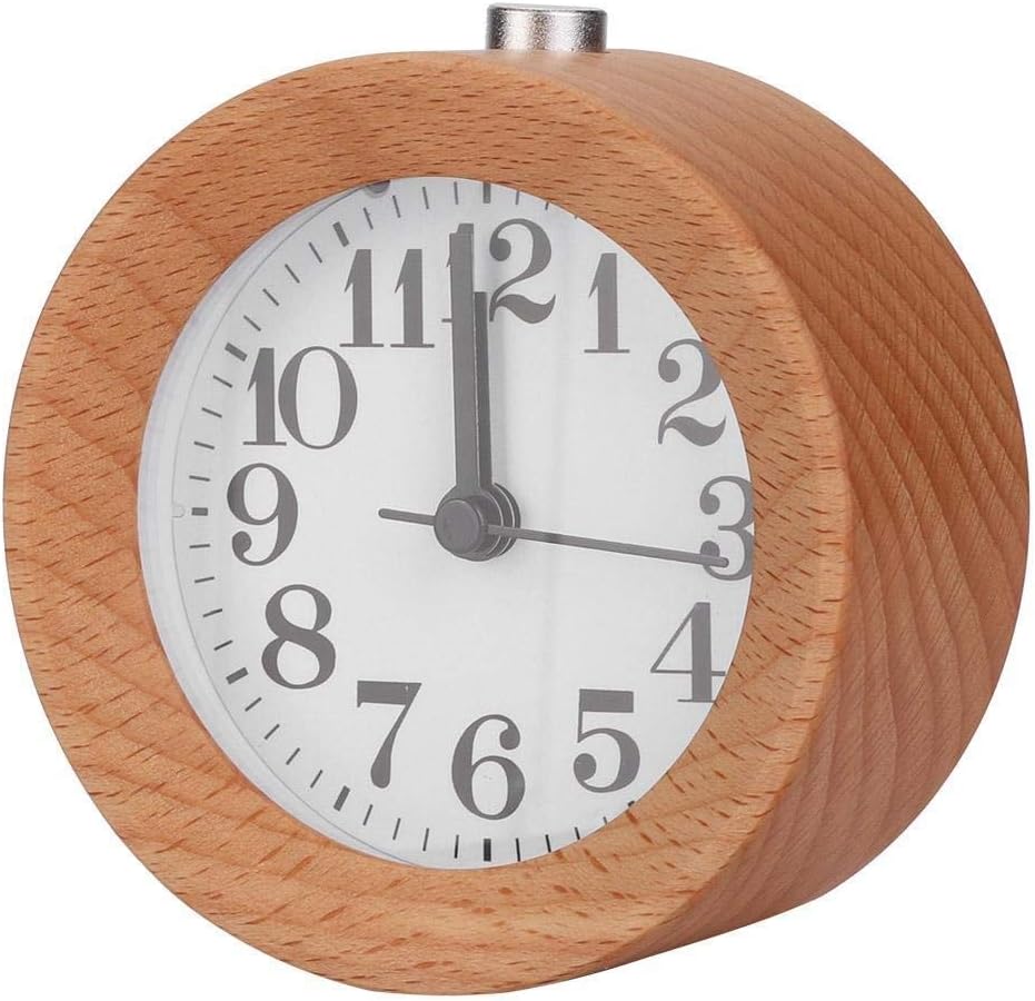 Napravi Rs Horloge De Table De Style Moderne Maison En Bois Naturel Magt Leger Et Silencieux Reveil For Home Office Avec Bouton Arriere Reveil Ameublement Et Decoration Pendules Et Horloges