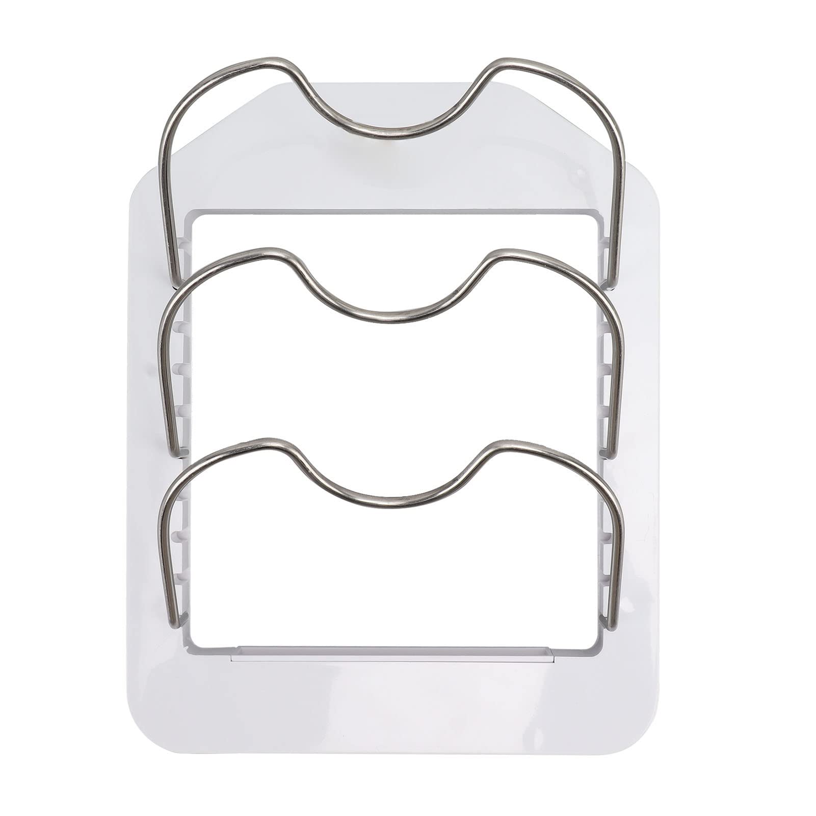 Cooking Top Cover Storage Rack, Easy to Use Pot Lid Holder Rest Practical Multifunction for Home (White)