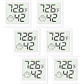 LEOALF Mini Humidity Meter Hygrometer 6 Pack Room Thermometer Indoor Digital Temperature and Humidity Monitor for Home House Office Garden and Cellar