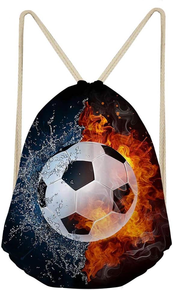 FANCOSAN Sport Ball Designs Drawstring Bag Cinch Pack for Mens Womens Fitness Gym Sackpack