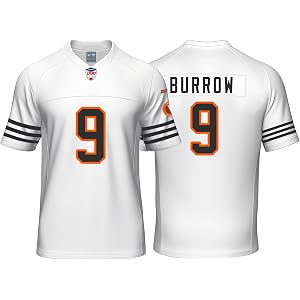 Custom Mens/Women/Youth Football Stitched T-Shirt for Sports Fan Black/Orange No Brand/Logos