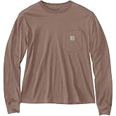 Carhartt Womens Tencel Fiber Series Loose Fit Long-Sleeve Pocket T-Shirt