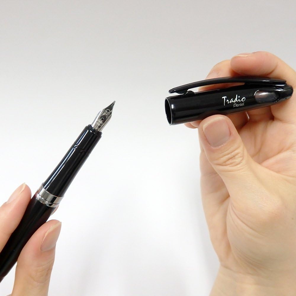 Pentel TRF94 Tradio Plume Fountain Pen - Black, Blue,White - Image 4