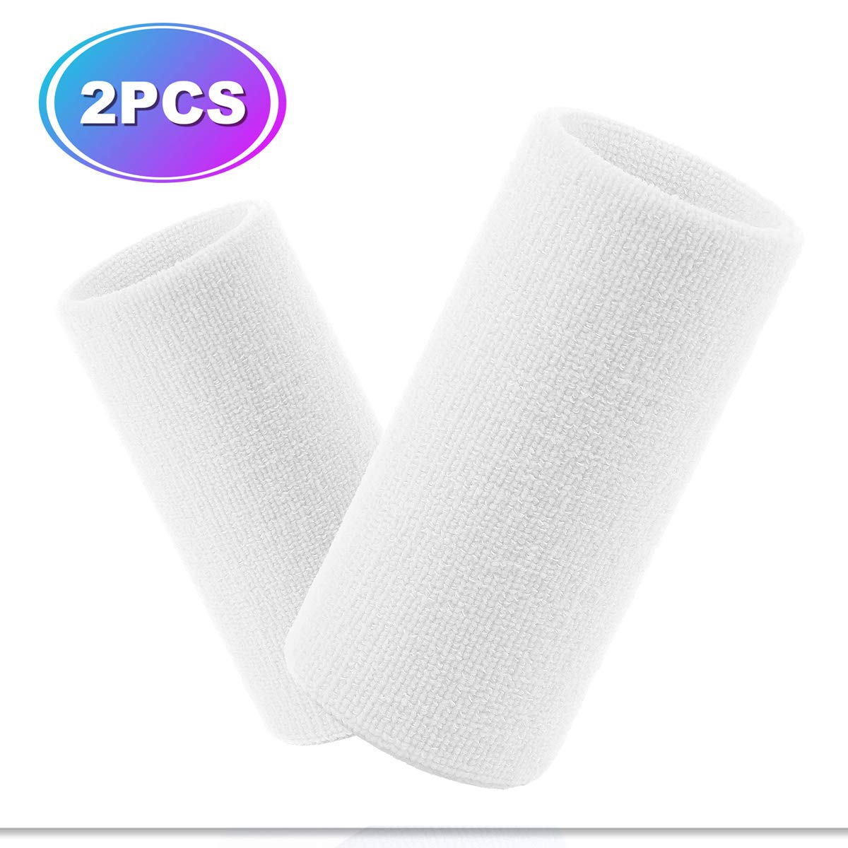 VENI MASEE 6 Inch Long Thick Wristband/Sweatband For Tennis And Other Sports, 1PC/2PCS PACK