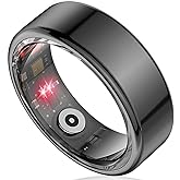 Kuxlagz Smart Ring Health Tracker for Women Men, Sleep Tracker with Heart Rate and Blood Oxygen, Fitness Ring for Activity Monitoring, 15 Days Battery, No Subscription, Titanium Alloy (Black, #11)
