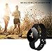 Bluetooth 4.0 Waterproof Smart Bracelet Bands Sport Watch Fitness Tracker Waistband with Heart Rate Monitor for IPhone Android Smartphone (Black)