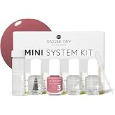 Dazzle Dry Mini Kit &ndash; Heart's Caress &ndash; 4 Step System (5 Piece Kit) | A Medium Dusty Rose &middot; Full Coverage &middot; Cream Finish &middot; Quick-Dry &middot; 5 Manicures