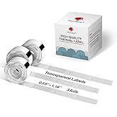 Phomemo D30 Label, 3 Roll D30 Transparent Label,0.55" x 1.18" Adhesive Clear Thermal Stickers,210 Pcs/Roll,Suitable for Kitchen,Office,Home,School, Name and More