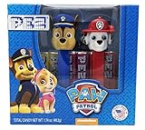Pez Candy Paw Patrol Twin Pack Chase and Marshall Dispensers and 6 Rolls of Pez Candy
