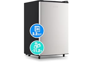 DEMULLER 3.2 Cu.Ft Upright Freezer with 7 Adjustable Thermostat Stand-up Single Door Compact Freezers with Rapid Cooling Technology for Home Kitchen Dorm Silver