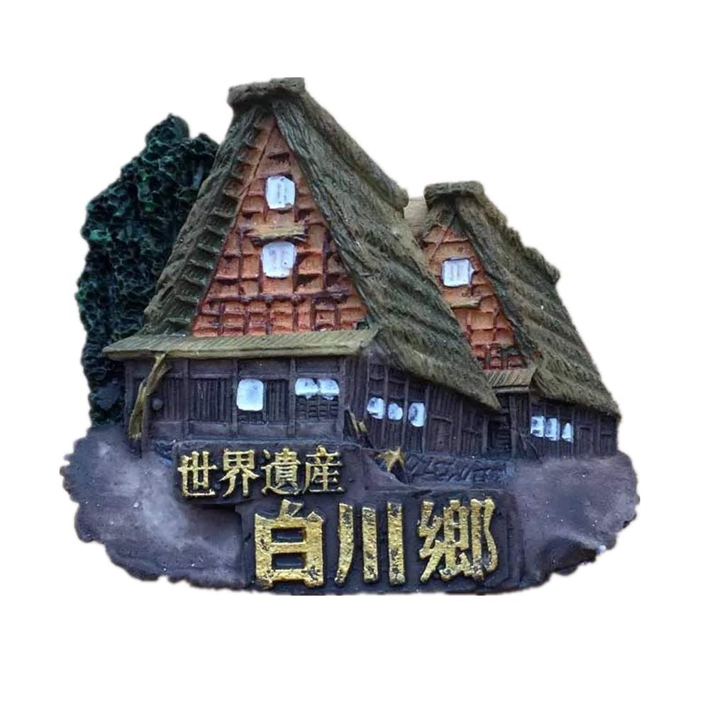 Weekinglo Souvenir Imán de Nevera Casa Shirakawago Japón Asia 3D ...