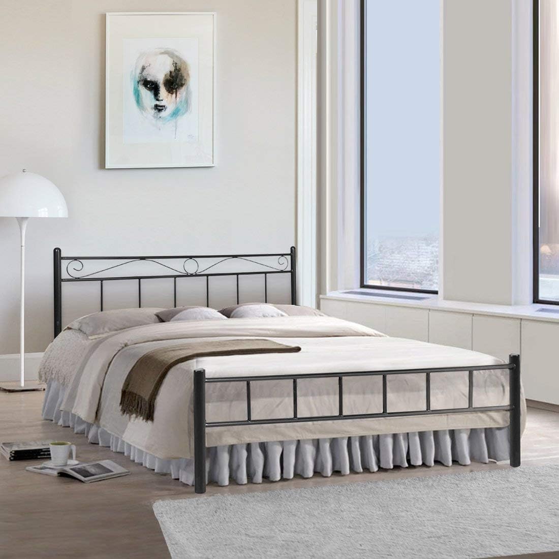 Furniturekraft 3122 Price Double Size Bed in Black