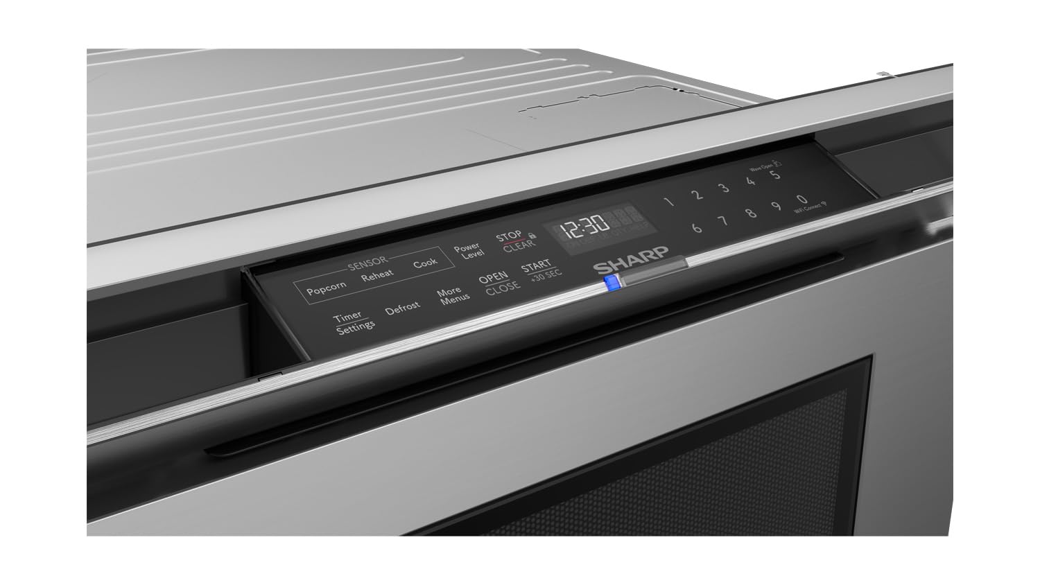 SHARP SMD2479JS Smart Microwave Drawer Oven with Easy Wave Open, 24-inch, 1.2 Cubic Feet, 950 Watt, Concealed Glass Touch Control Panel, Compatible with Alexa Certified, Stainless Steel
