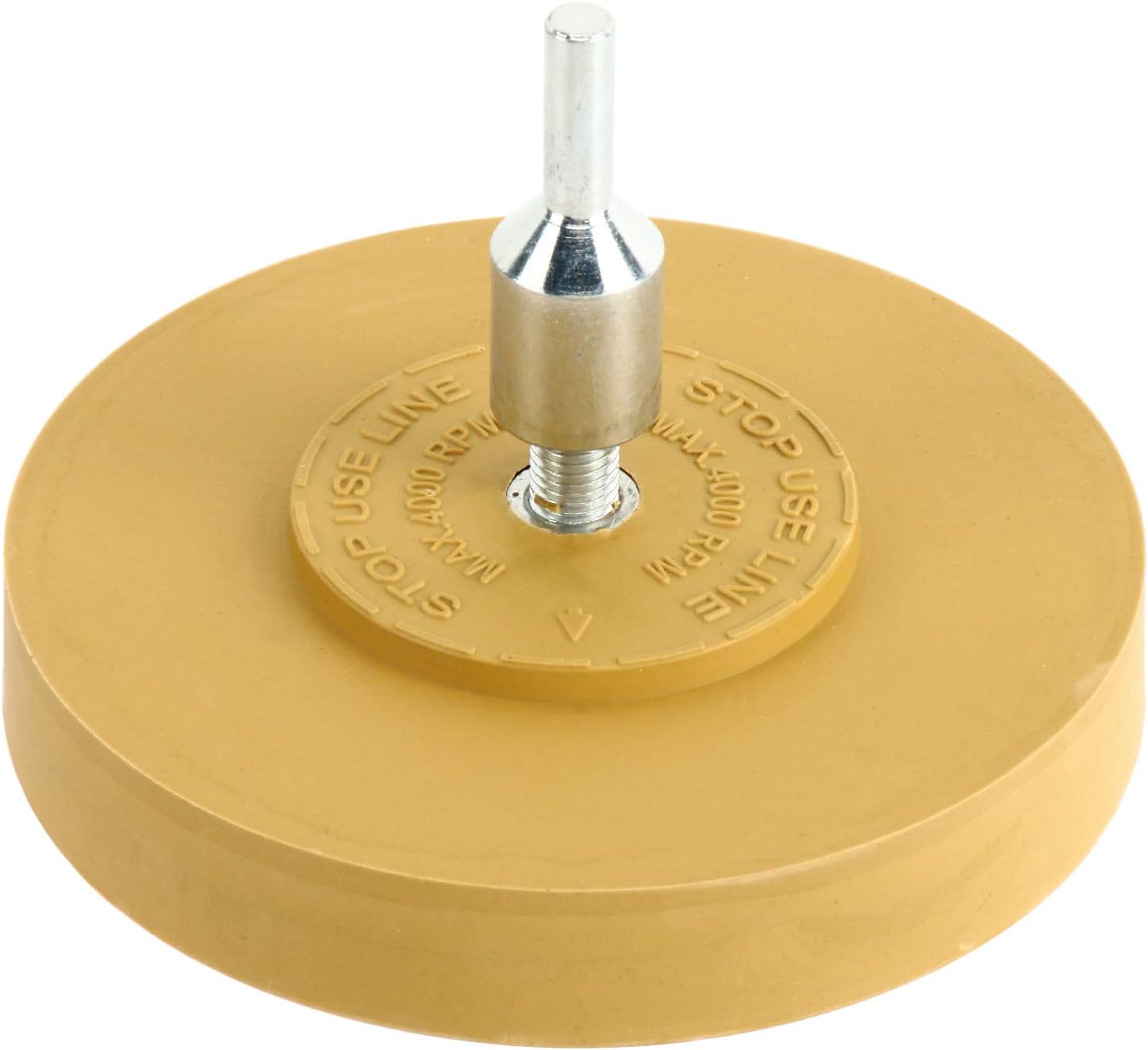 8MILELAKE Rubber Eraser Wheel 4 inches Pad with Adapter for Pinstripe, Vinyl Decal, Adhesive Remover