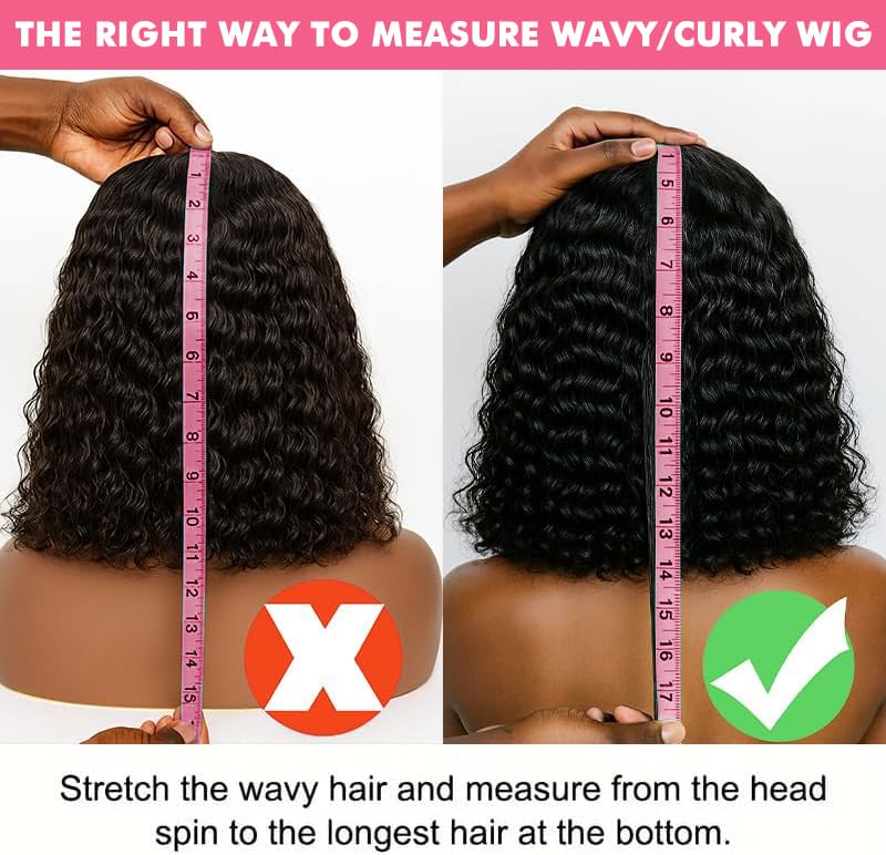 Half Wig Human Hair Deep Wave Demi Perruque sans Colle 180% Densité Perruque Cheveux Humain Perruque Bandeau Bouclée 3 In 1 Seamless Drawstring Headband Wig Couleur Naturelle (16 Pouces)
