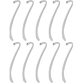 Framendino, 10 Pack Silver Bookmarks Vintage Alloy with Hook Bookmark for Reading Enthusiasts