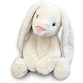 World's Softest Plush Stuffed Animal for Baby, Toddler, Kids, Adults - Adorable Toy Made from Kid-Friendly, Quality Materials - Lushee Off White BriBri Bunny, 20"