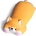 Cityhermit Cute Keyboard Wrist Rest Support for Mouse Computer Arm Rest for Desk Ergonomic Kawaii Corgi Office Supplies Slow Rising PU Mouse Pad (Yellow Shiba Inu)