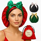100% Mulberry Silk Bonnet for Sleeping Women with Curly Hair – Alternative to Double Layer Satin Bonnet with Tie Band