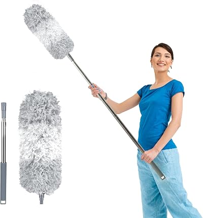 Fogray 2026 Upgraded Extendable Feather Duster Telescopic Soft Silicone Cap