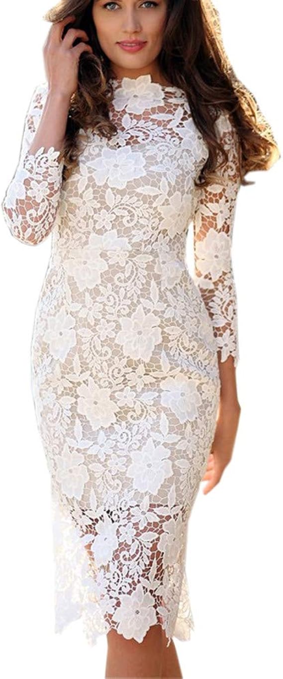 lace bodycon prom dress