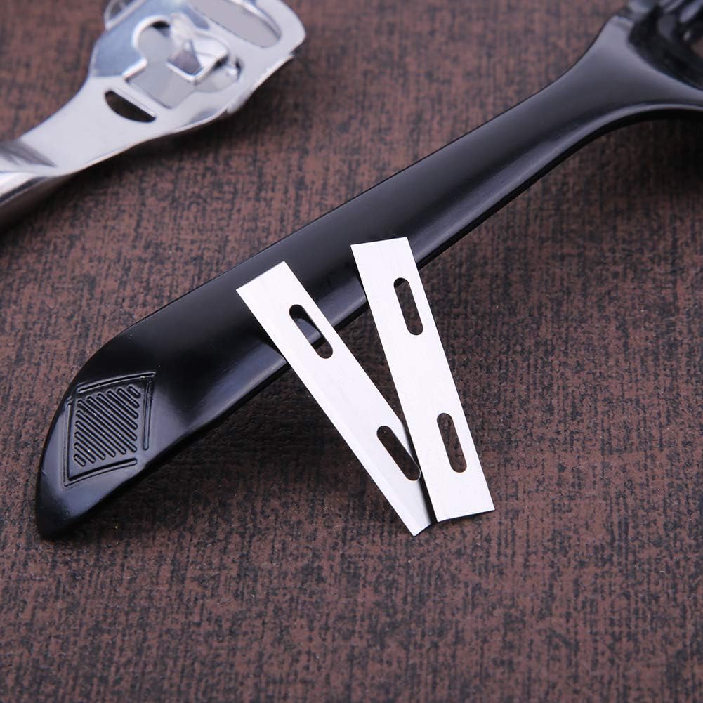 19 Pcs Metal Leather Skiver Set, Convenient Leather Working Tool with 3 Pieces Sharp Skiver, 16 Pieces Replaceable Skiver Blades for Leather Craft DIY, Leather Making