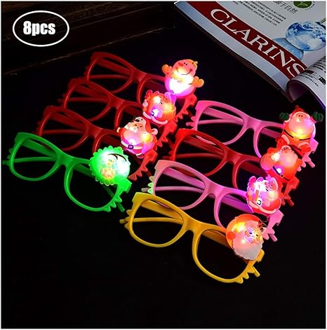 Regali Di Natale Per Anziani.Wyqwan Occhiali Luminosi Natalizi Per Bambini Per Gli Anziani Albero Cervo Pupazzo Di Neve Led Occhiali Festa Di Compleanno Di Halloween Nightclub Regali Di Natale Per Bambini 8pcs Amazon It Sport E Tempo Libero