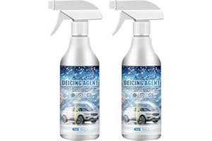 Biaoyun 2PCS Deicing Agent for Car Windshield, Windshield De-Icers for Car Windshield Windows Wipers and Mirrors, Auto Windshield Defroster Deicing Spray