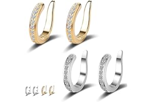 Dihcar Ear Corrector, Gold & Silver Ear Clip, Ear Corrector Clip for Women and Men, Secure & Gentle Hold (Gold+Silver)