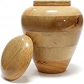 Handcrafted Wooden Urn for Adult Human Ashes with Velvet Bag Cremation Urns -Decorative Urns-Funeral Urns for Human Ashes-Elegant Cremation Urns-Medium Size up to 160 lbs