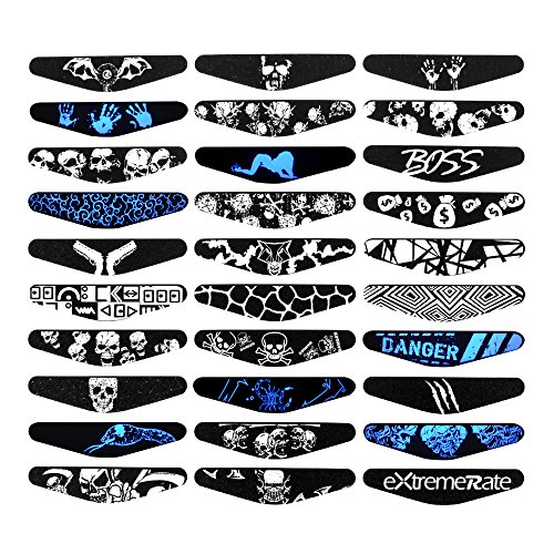 eXtremeRate-Set-of-30-Custom-Scared-Skull-Design-LED-Lightbar-Decals-for-Dualshock-4-Playstation-4-PS4-PS4-Slim-PS4-Pro-Controller-Stickers-Skins
