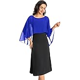 Baoqiya Women's Capelet Shawls and Wraps for Evening Dresses Soft Bridesmaid Shawl Chiffon Cape Wedding Cover Up