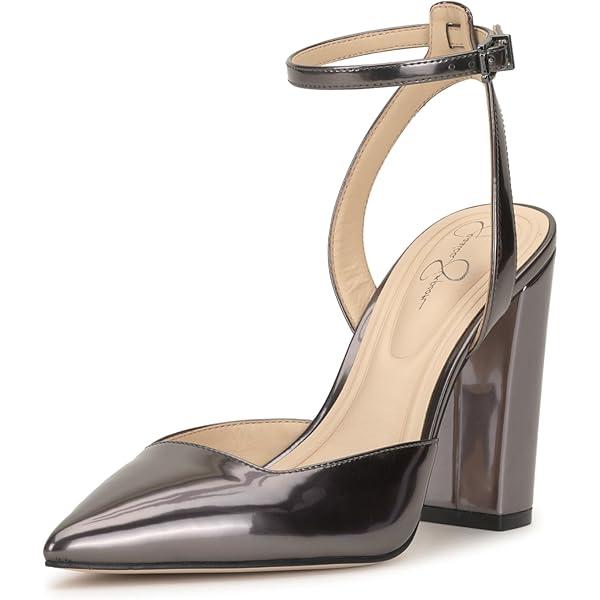 Jessica Simpson Décolleté Noula Donna – Punta A Punta Con Cinturino, Tacco A Blocco 9,7 Cm, Nero, 39 EU