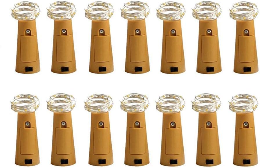 Bottle Lights,IBanana 14 Pcs Cork Shaped 20 Micro LEDs 2M String Lights with Screwdriver Wine Bottle Glass Decor DIY Lights for Party Birthday Christmas Wedding Home Table Décor (Multi)