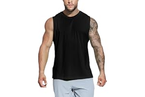 MIER Men's Workout Tank Tops UPF 50+ Swim Shirts Quick Dry Running Sleeveless UV Protection Muscle Tees