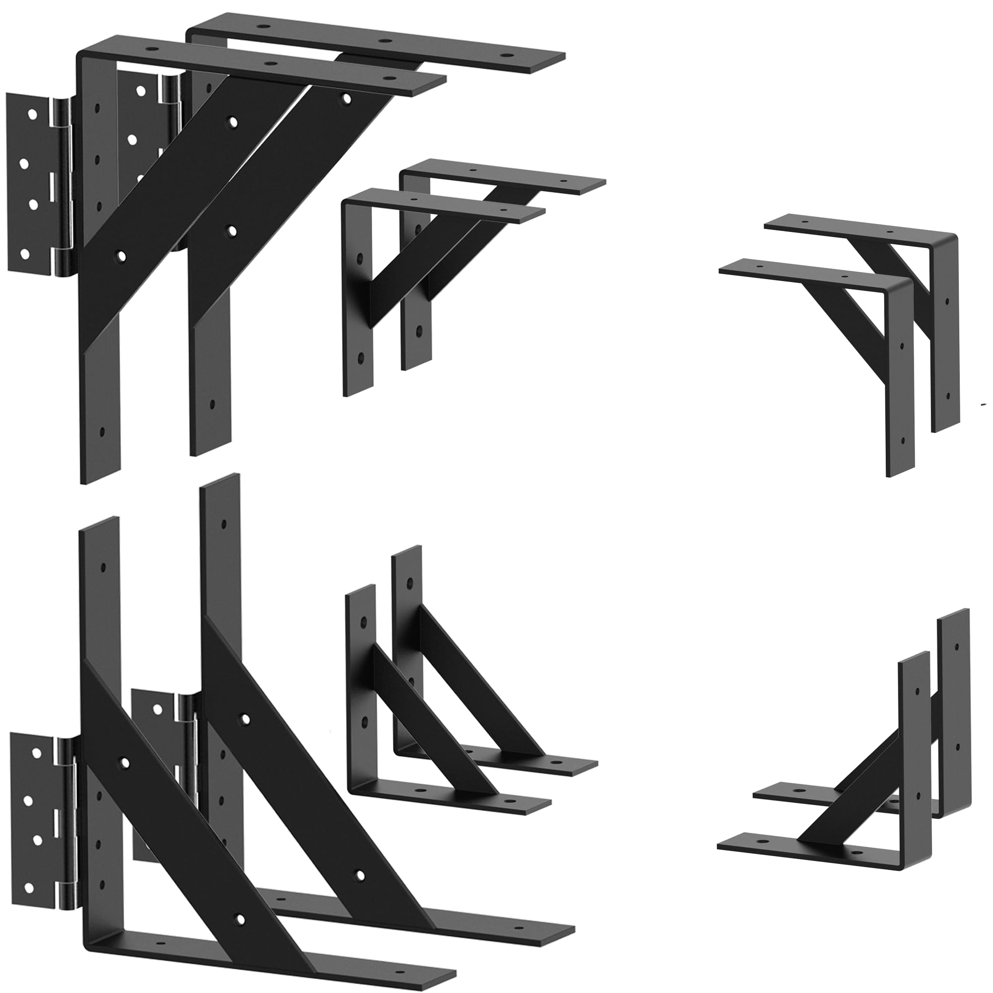 Photo 1 of [Heavy Duty] 2 Sets Anti Sag Gate Frame Kit Gate Corner Brace Bracket, Adjustable gate Hardware kit for Wood Fence,Driveway Gates,Corral Gates,