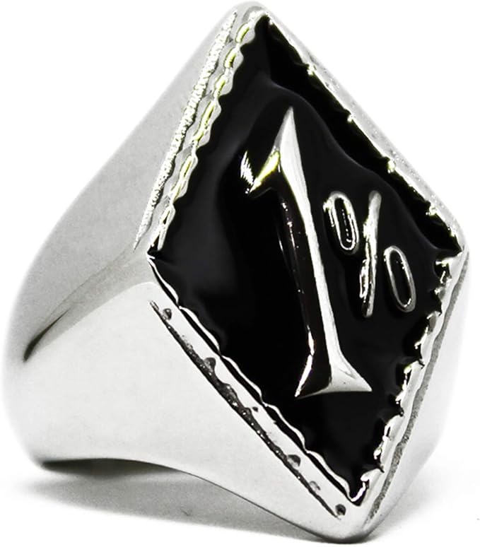 1 Biker Ring, One Percent Outlaw Biker Ring, Motorcycle Club Ring