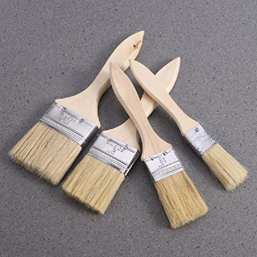 2x5Pcs Wood And Bristle Oil Paint Brushes Kit For Wal Artist Painting Supplies