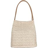 Aphoraeny Straw Beach Bag Buckets Totes Handbag Shoulder Tote Bag Straw Purse Summer Purse Women Summer Handbag