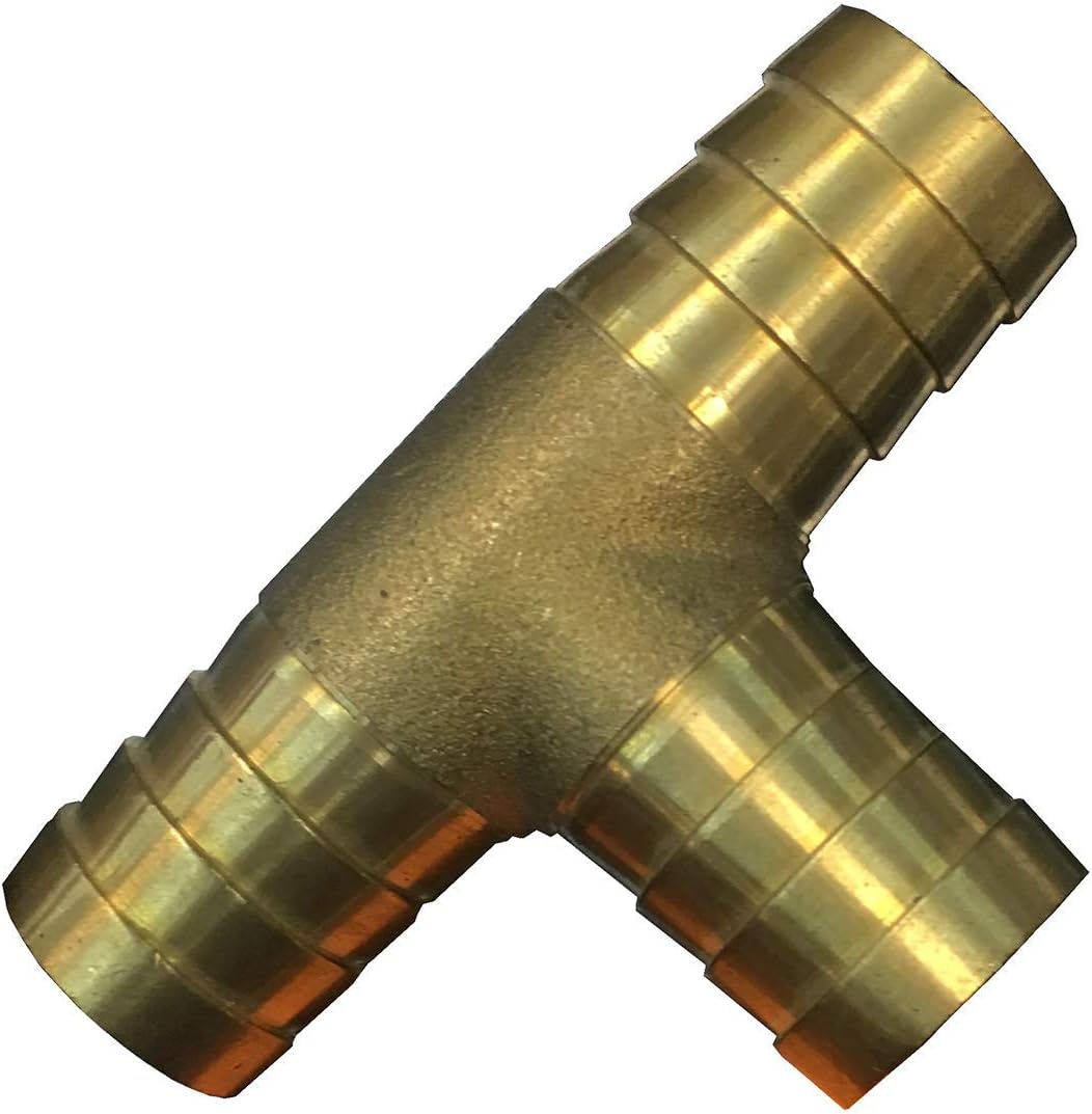 Y T-Splitter 12 mm, 16 mm, 19 mm Garden Hose Hose Connector (VGS), Diameter: T Shape 16 mm, Brass, T Form 16mm