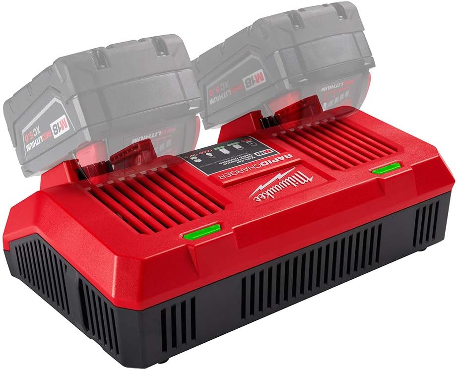 Milwaukee 48-59-1802 M18 Dual Bay Simultaneous Rapid Charger - - 