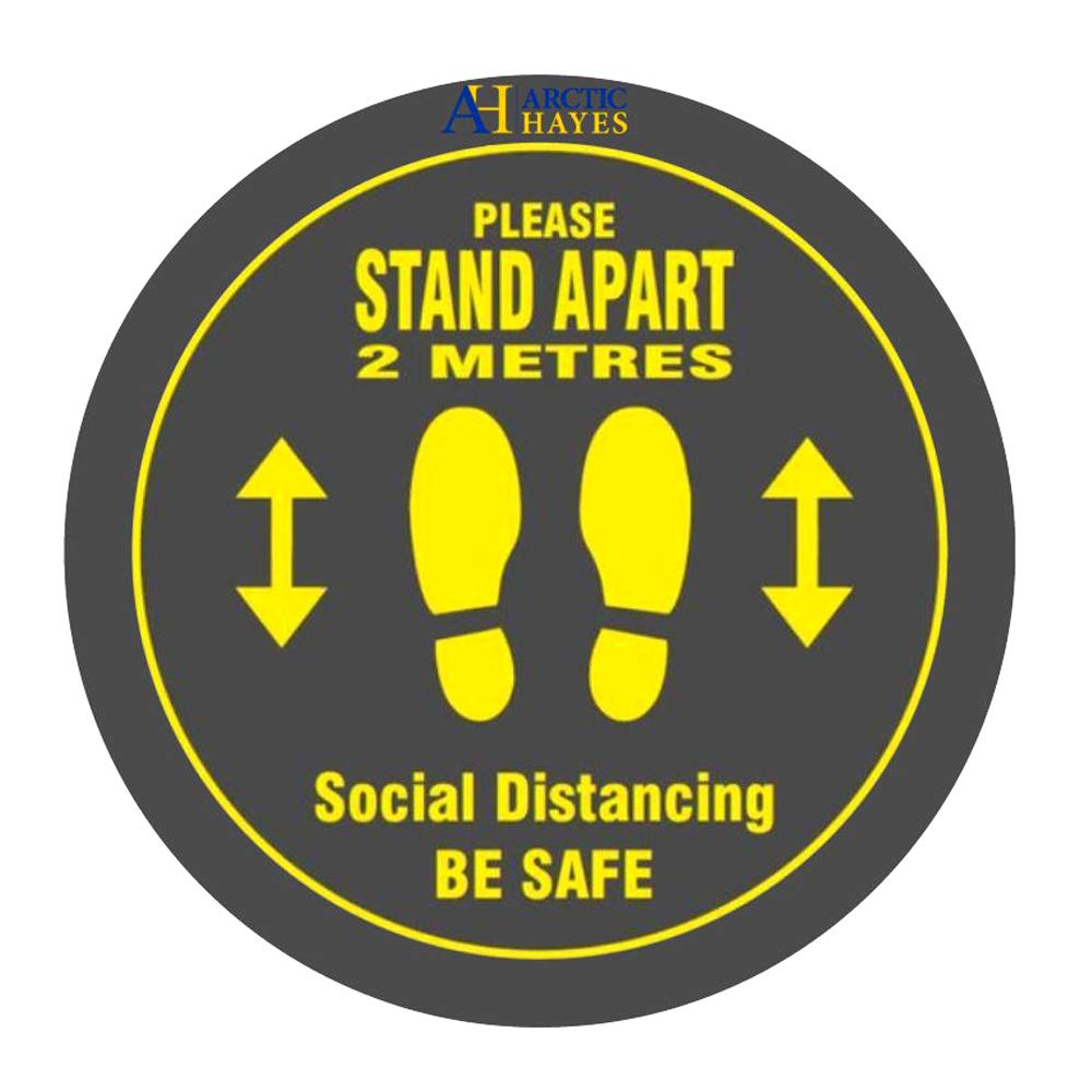 Arctic Hayes Social Distancing Floor Sticker, 400 mm Size