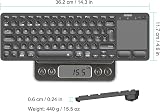 Arteck HB305-4B Universal Backlit Bluetooth Keyboard with Touchpad view 5