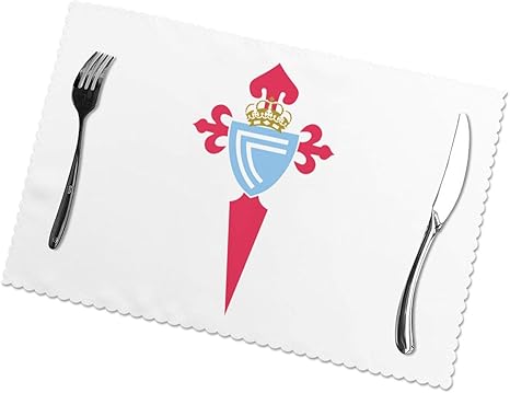 Amazon Co Jp リアルクラブセルタデビーゴ 6ピースの高級プレースマットスクエアプレースマット18インチ 12インチ ホーム キッチン