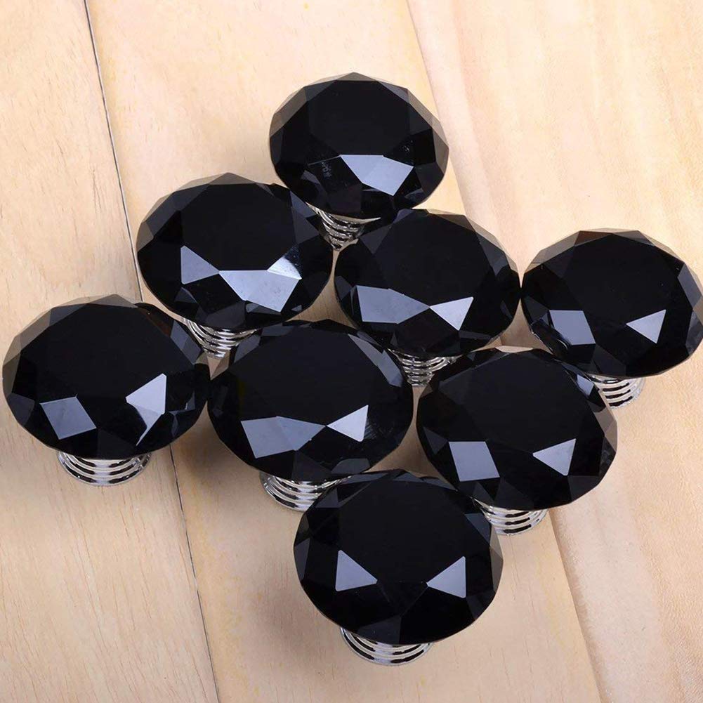 Rocita Antideslizante Negro Forma del cristal del diamante del cajón