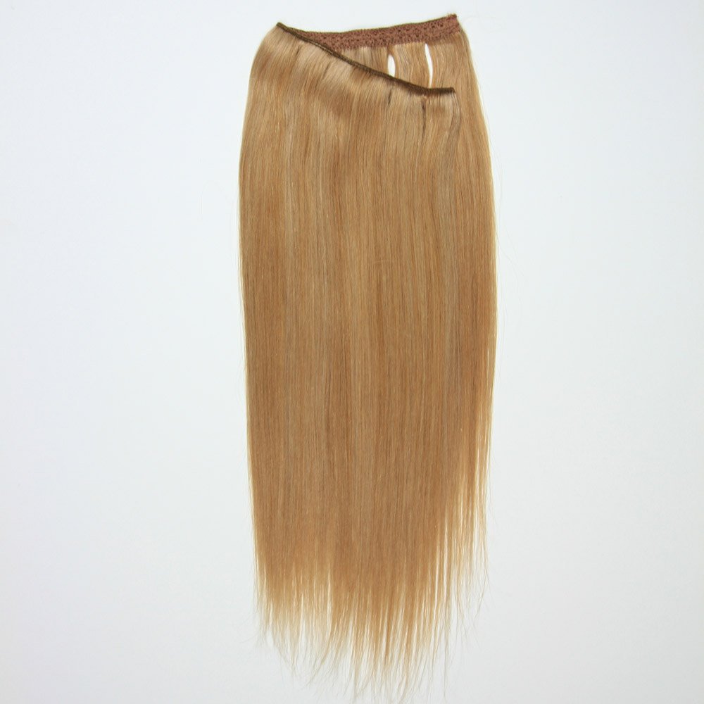 I&K 18” Onepiece QuickFit 100% Human Hair Extensions #P10/16-Medium Ash Brown with Medium Blonde 18 inches — image 1