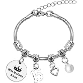 Mwphuy Quinceanera Gift 15th Birthday Gifts for Women Bracelet Sweet Fifteen Quinceanera Bangle Quince Jewelry Happy 15th Birthday Present for Her Friend Sister 13 16 18 21 Years Old Girl Present