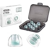 WHIZZER LT100 Liquid Silicone Ear Tips for Wired IEMs, 4 Pairs XS/S/M/L with Storage Case, Soft Replacement Tips for 5-6.5mm Nozzle HiFi Earphones, Tight Bass, All-Day Comfort - Mint